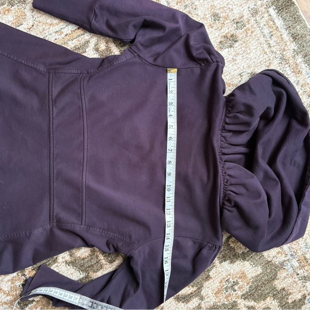Prairie Underground plum short cloak hoodie sweatshirt XS/S - Picture 12 of 15